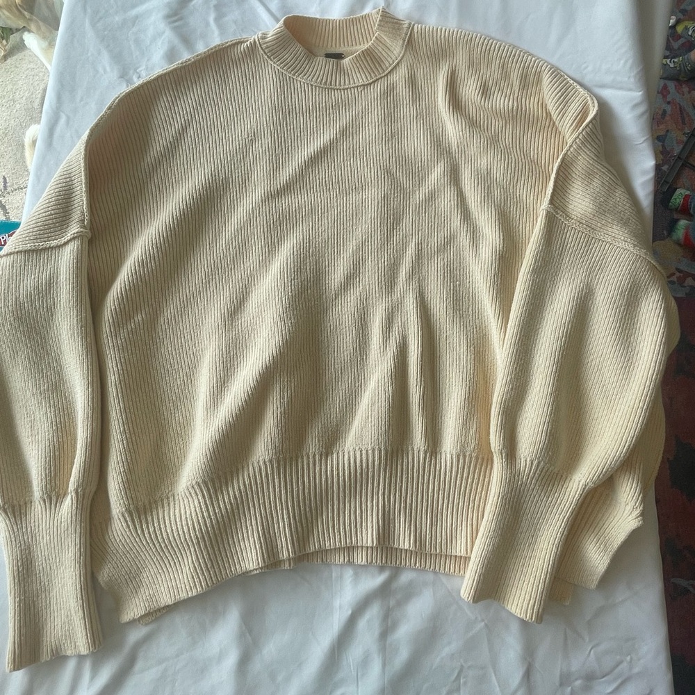 Free People Cream Easy Street Tunic